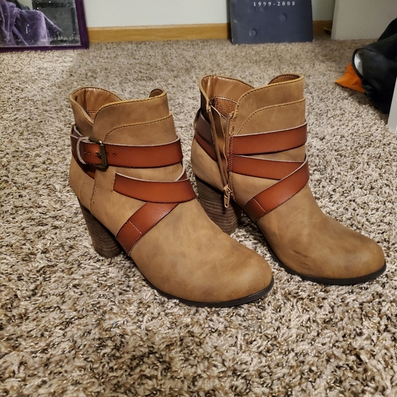 Brown Ankle Booties - Picture 1 of 1